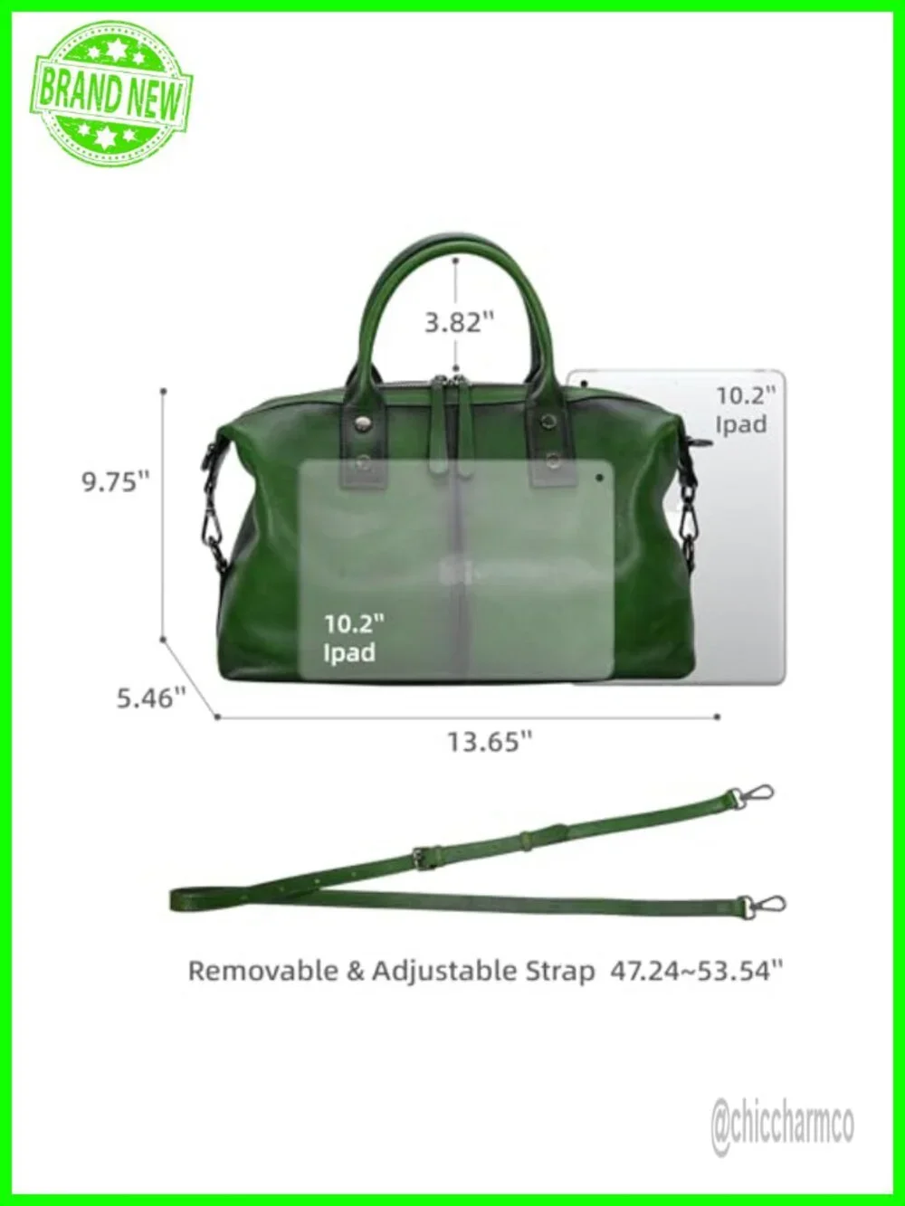 Vegetable Tanned Leather Satchel Handbag Shoulder Crossbody Purse